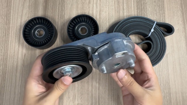 AUTOKAY Drive Belt Tensioner Pulley and Serpentine Belt Fits for